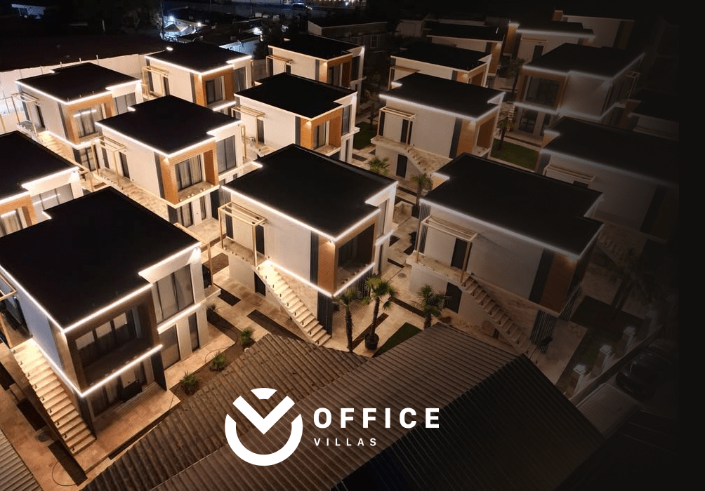 drone view office villas